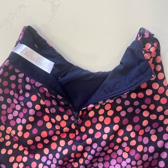 Very cute polkadotted, lined party dress. Girls size 4T - Picture 5 of 9